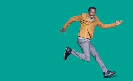 Stephen K Amos: ‘My Feet Are a Disaster’ Plus They’re Connected to the Skinniest Limbs Imaginable.